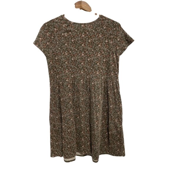 Pact Revive Mini Dress Size Medium Floral Babydoll Organic Cotton Boho Grape - Picture 3 of 8